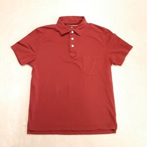 Peter Manning Mens Lightweight Pima Cotton Polo Sz.3/Burgundy/Chest Pocket